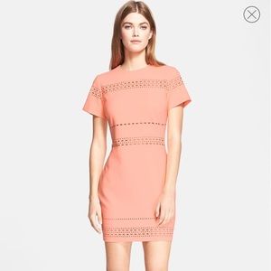 Elizabeth and James Ari Laser cut peach dress sz 4